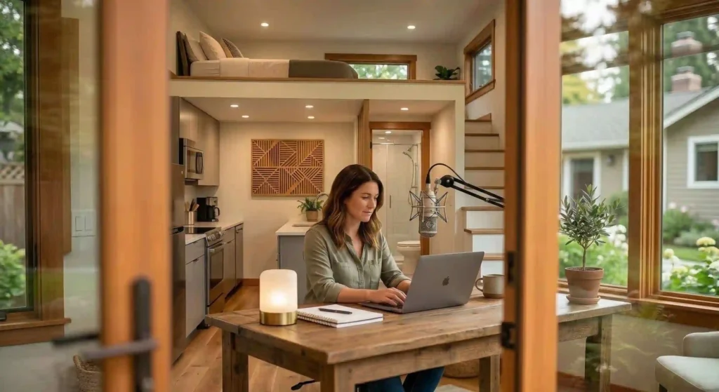 ADU interior workspace