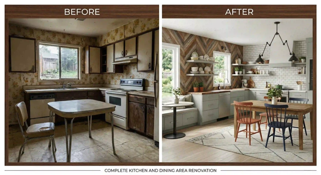 beforeafter home remodeling comparison