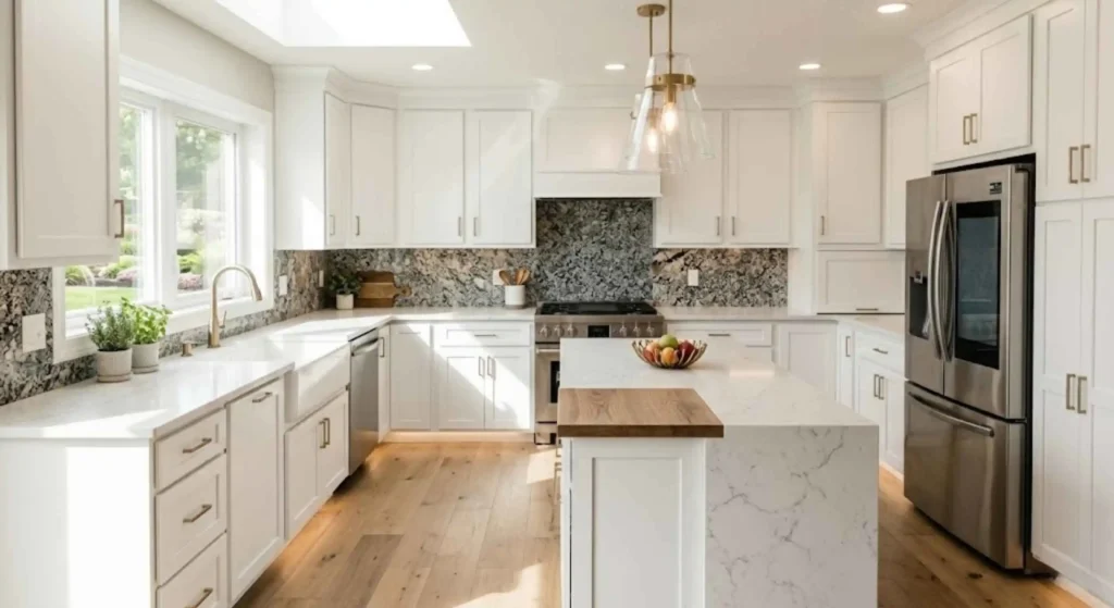 bright, newly remodeled kitchen interior