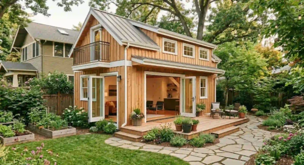 completed ADU next to main house