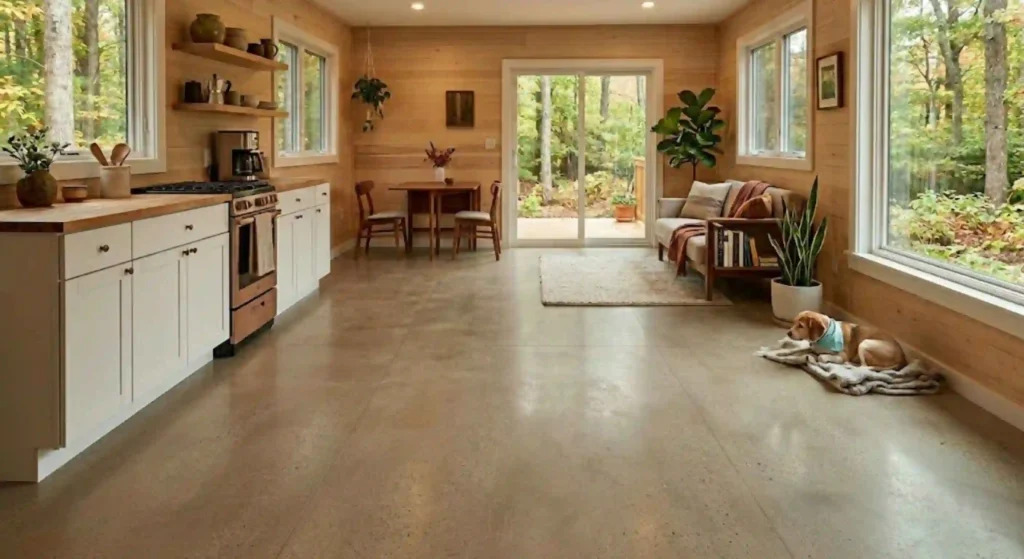 Completed Westborough ADU featuring durable modern flooring installation