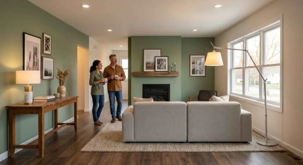 Completed home remodel with modern design and craftsmanship